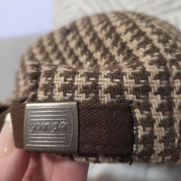 Vtg YounganTweed‎ Houndstooth Wool Baseball Cap - Picture 6 of 12